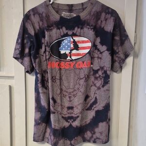 Mossy Oak Tie-Dye Short Sleeve Tee - Black and Purple